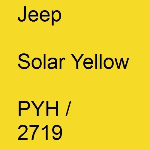 Jeep, Solar Yellow, PYH / 2719.